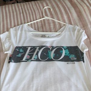 Hollister workout shirt with matching sports bra